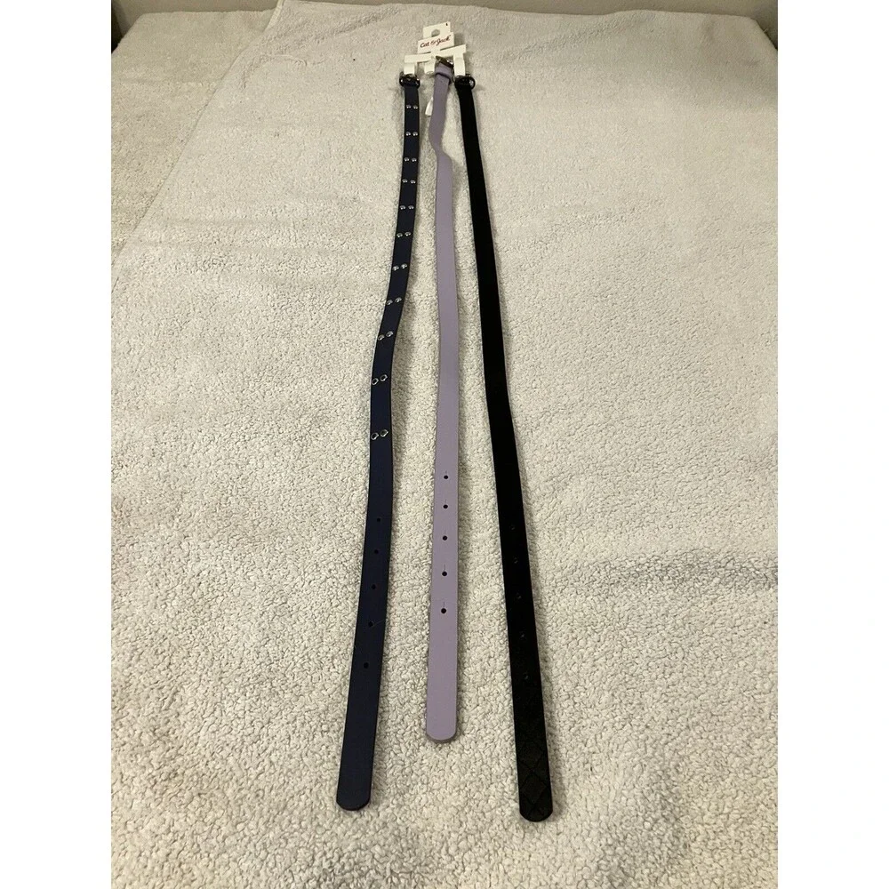 Cat & Jack Girls 3-Pack Multicolor Belts - Size Large Back to School Attire